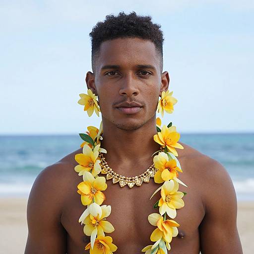 Fijian Wedding Costume on Beach