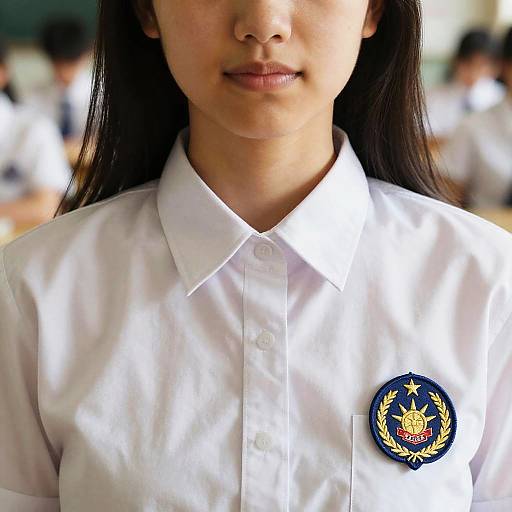 Photorealistic Taiwanese School Uniform Portrait