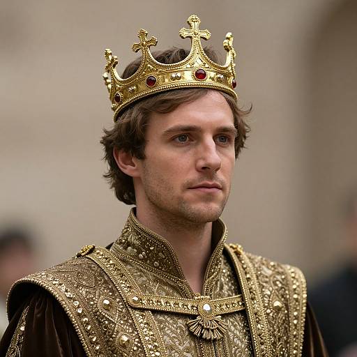 Close-Up of Man in Royal Attire