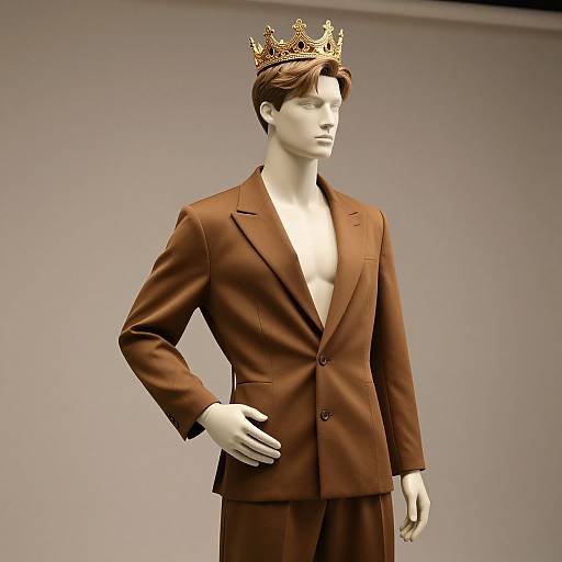 Elegant Mannequin with Gold Crown