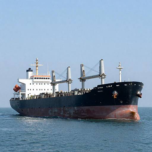 Majestic Cargo Ship on Tranquil Ocean