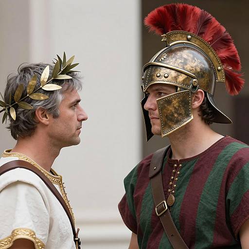 Dramatic Encounter Between Two Warriors