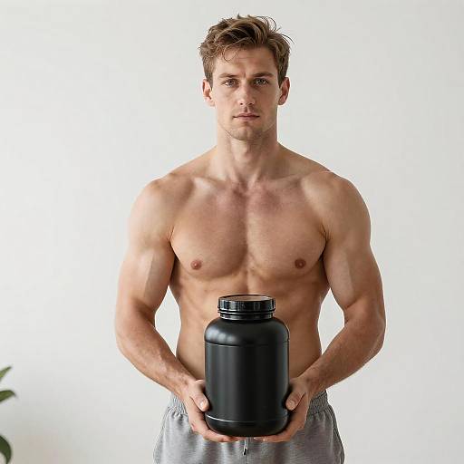 Focused Portrait of a Fit Man