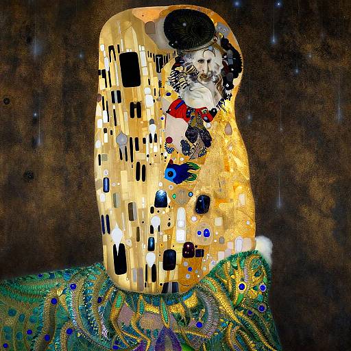 Klimt-style Jesus Defeats Sky Titans