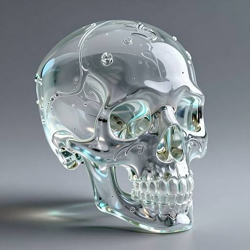 3D Glass Skull Concept Art
