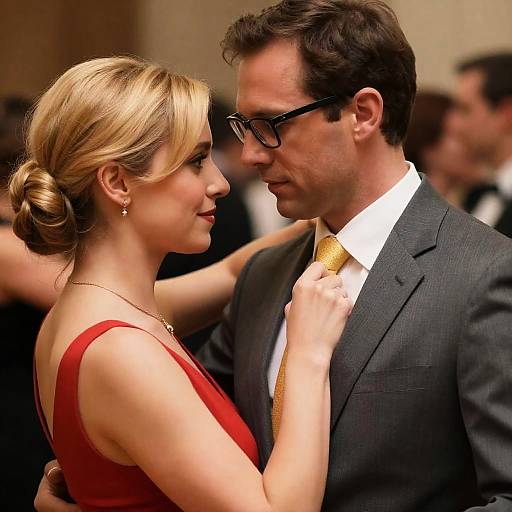 Intimate Moment of a Dancing Couple