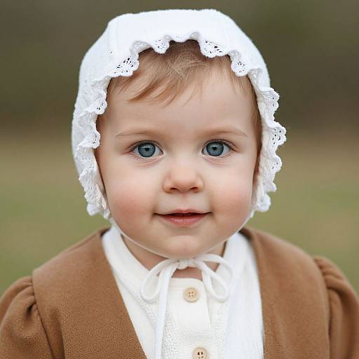 Adorable Child in Cozy Outfit