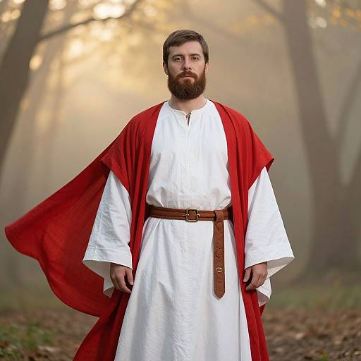 Bearded Man in Flowing Robe