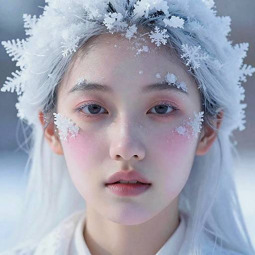 Surreal Winter Woman Portrait