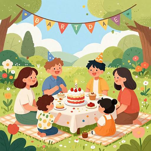 Whimsical Outdoor Birthday Picnic