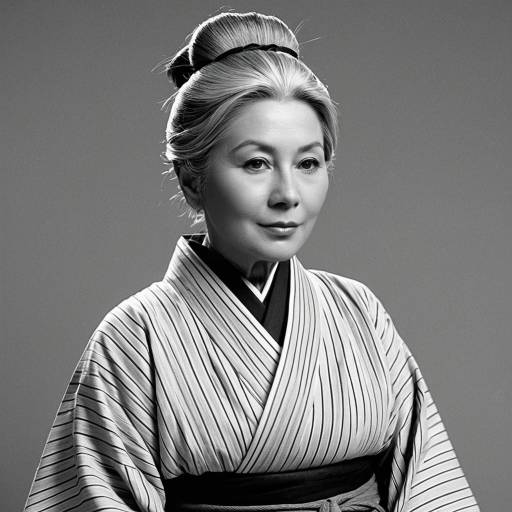 Elderly Woman in Traditional Kimono
