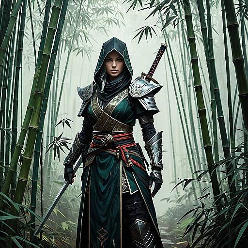 Stealthy Rogue in Bamboo Forest