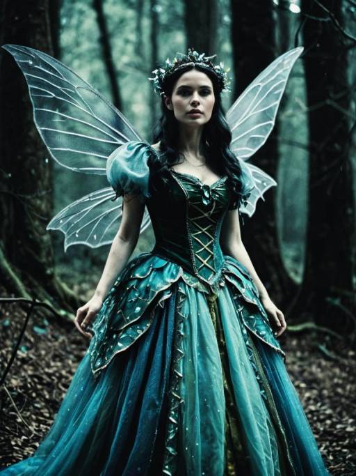 Enchanting Woman in Fairy Costume Portrait