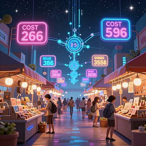 Futuristic Digital Art Marketplace