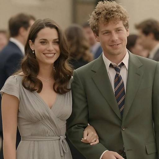 Warm-Tinted Portrait of Smiling Couple