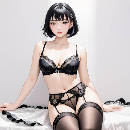 Confident Woman in Lingerie Portrait Confident Woman in Lingerie Portrait
