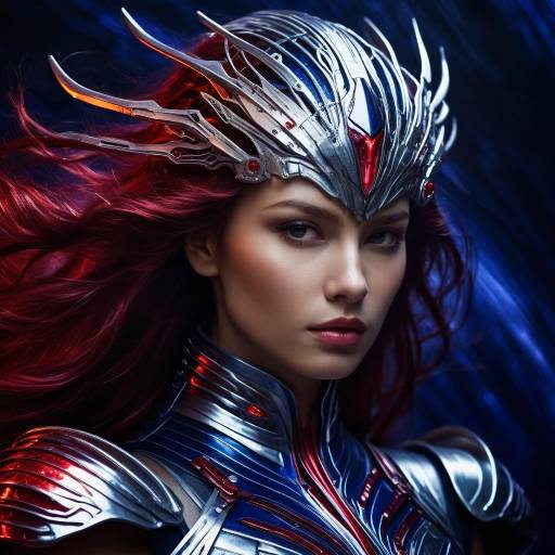 Cybernetic Warrior Princess in Dramatic Light Cybernetic Warrior Princess in Dramatic Light
