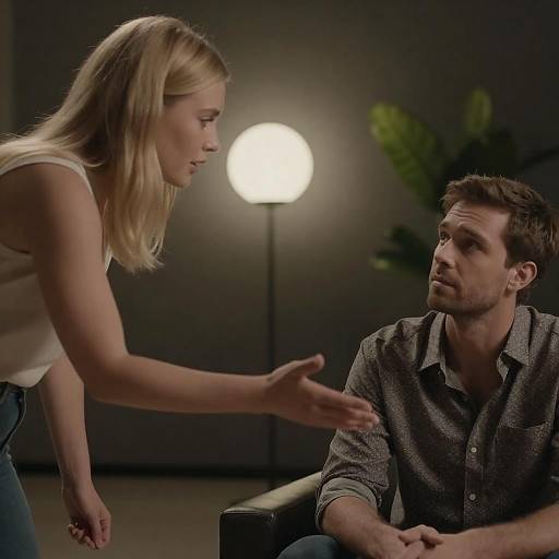 Dimly Lit Room Portrait of Two Figures