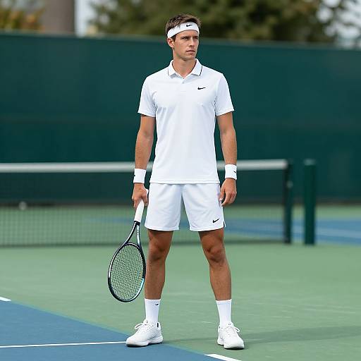 Tennis Player in Costume on Court