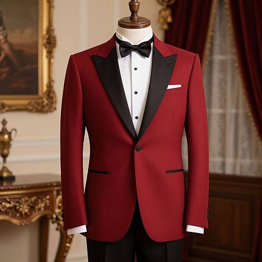 Royal Red Tuxedo Elegance