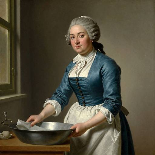 18th Century Realism Laundress Painting