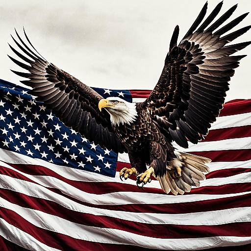 Majestic Bald Eagle from Flag Fabric
