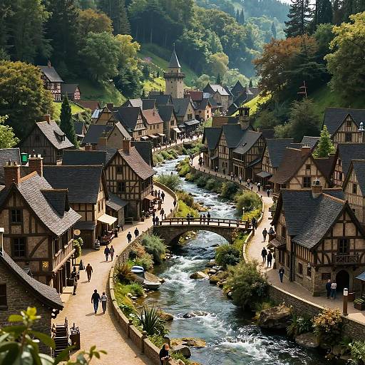 Enchanted Medieval Fantasy Townscape