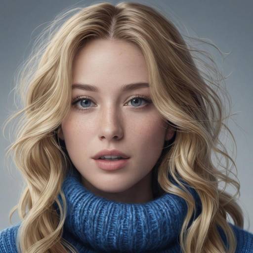 Realistic Portrait of a Freckled Girl
