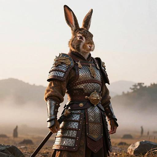 Bunny Warrior in Ancient Armor