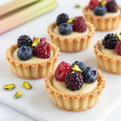 Delicious Rhubarb Pistachio Tarts
