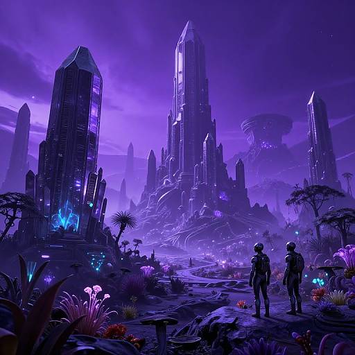Hoxxes Alien Landscape with Explorers