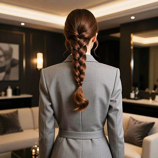 Fashion Model with French Twist Hairstyle
