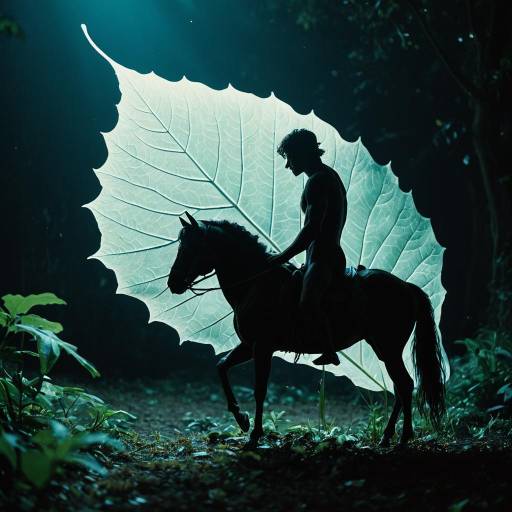 Mystical Centaur Behind Translucent Leaf Mystical Centaur Behind Translucent Leaf