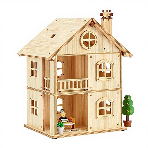 3D Wooden DIY Miniature Dollhouse