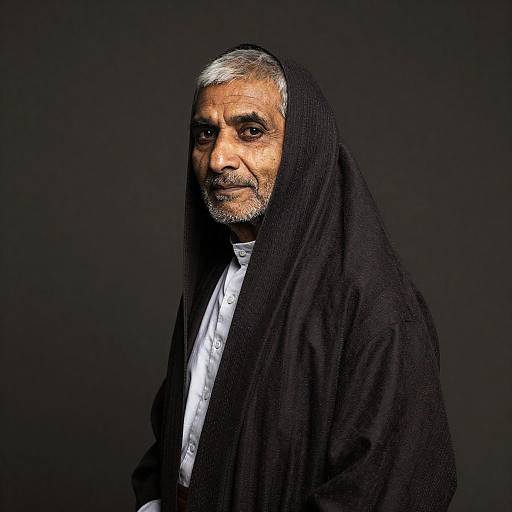 Elderly Man in Traditional Attire