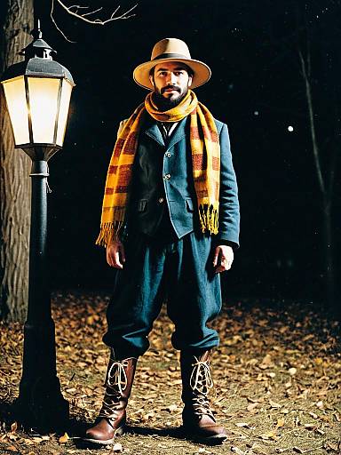 Humorous Male Costume with Lantern