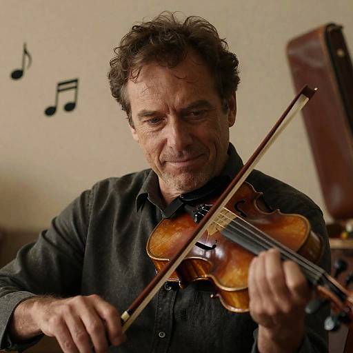 Wistful Violinist at Golden Hour
