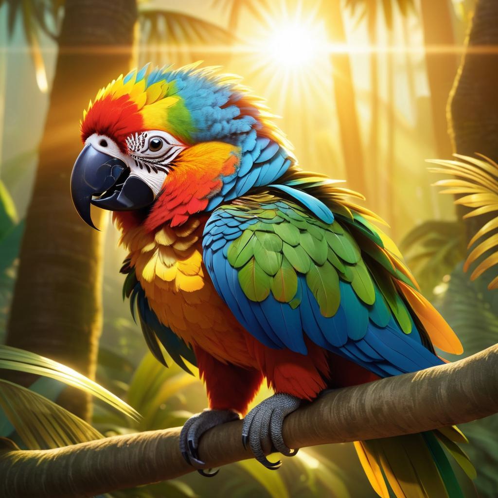 Fused Creature: Parrot and Sloth Art