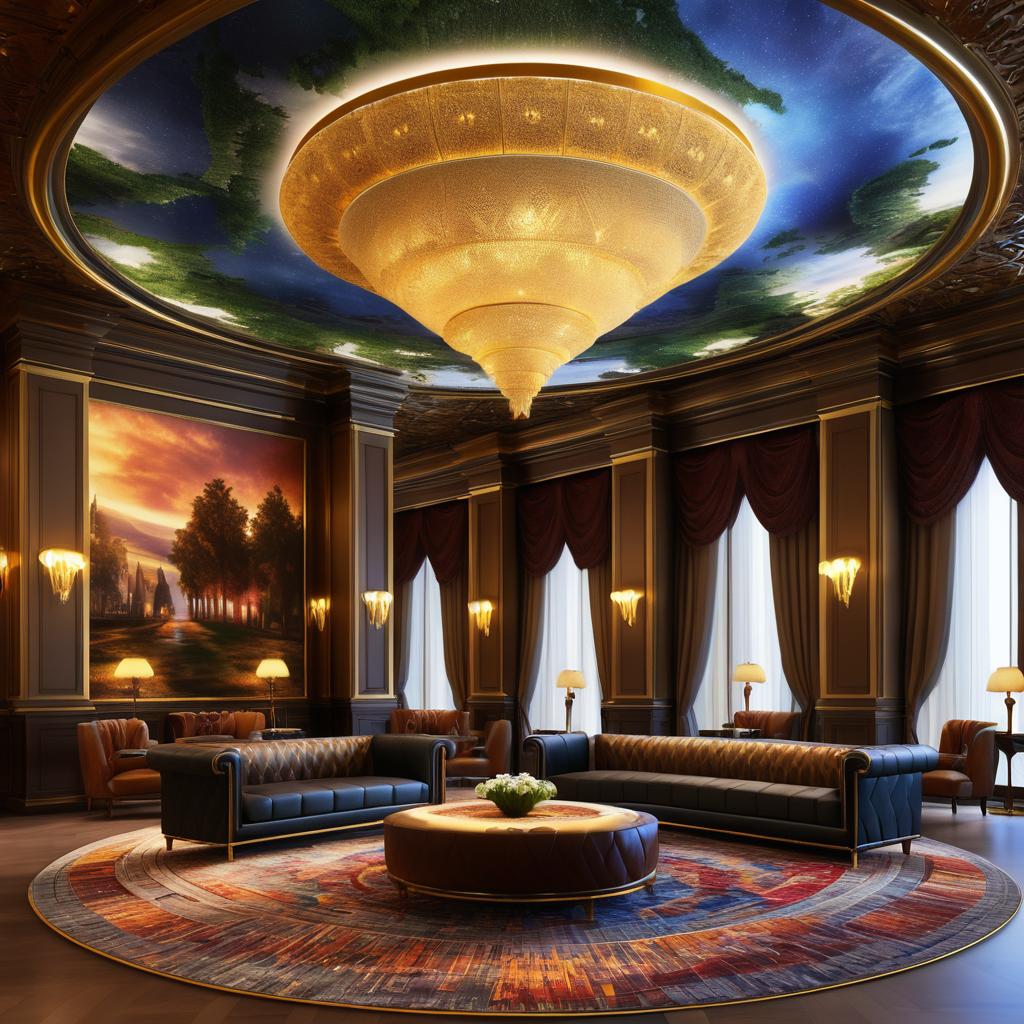 Luxurious Hotel Reception in Bierstadt Style