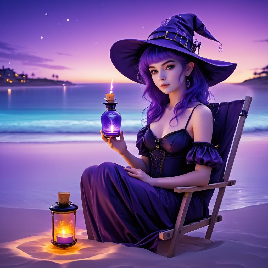 Enchanting Portrait of a Witch Girl