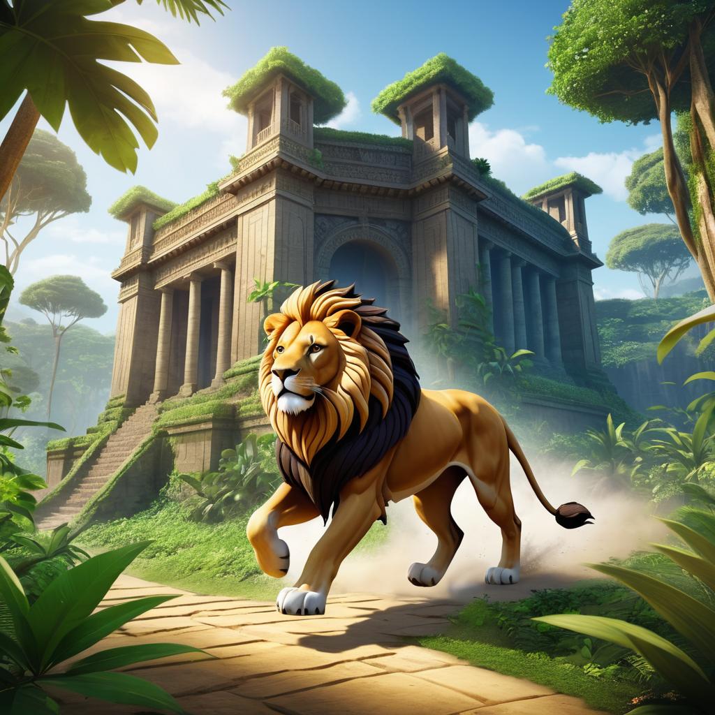 Lion-Building Hybrid in a Jungle