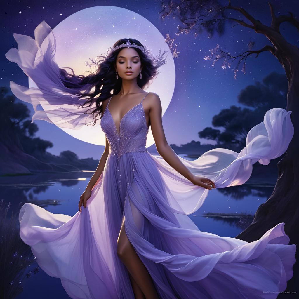 Ethereal Twilight Portrait of Femininity