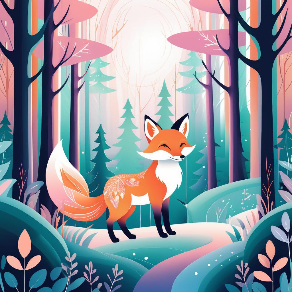 Whimsical Fox in a Magical Forest