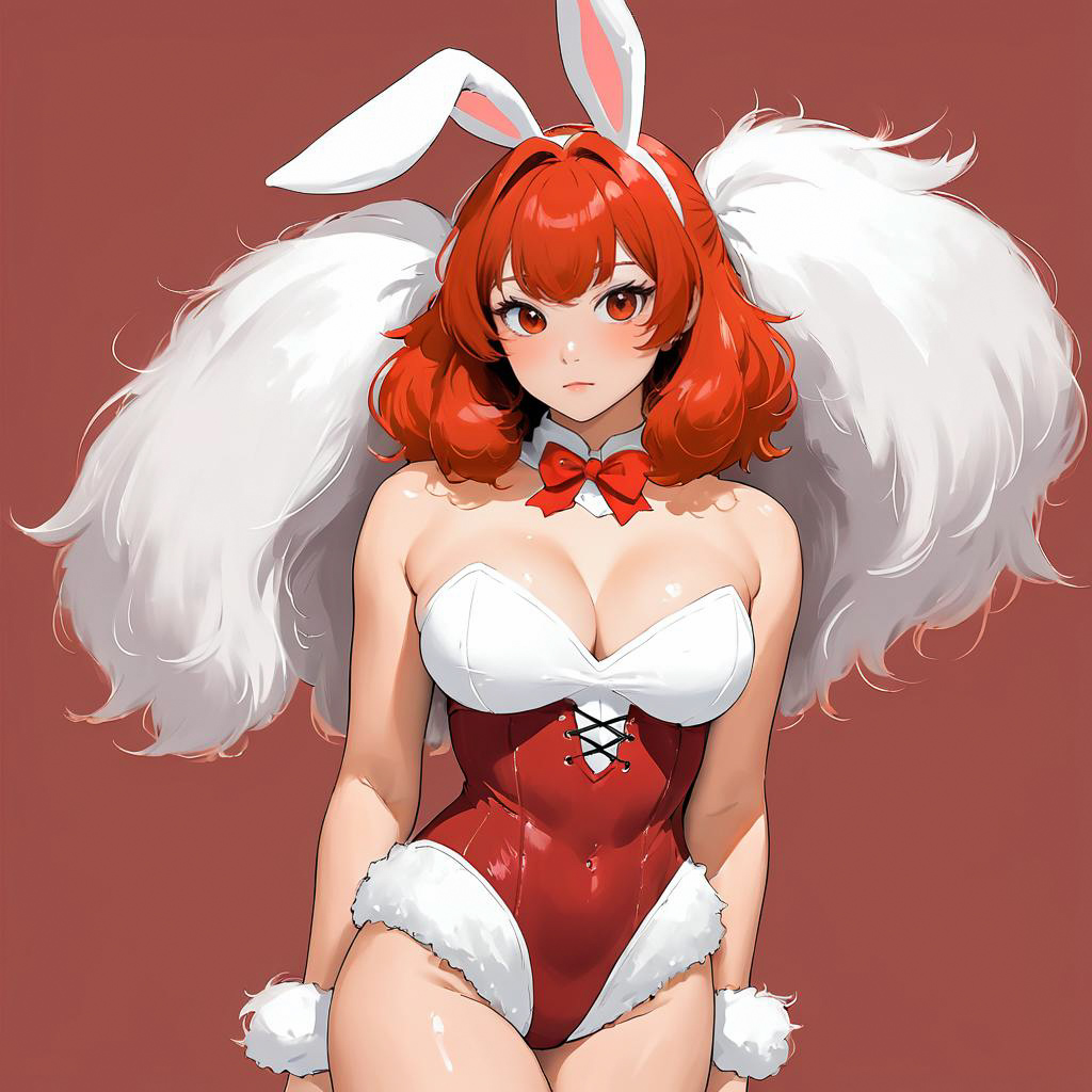 Tsundere Bunny Girl in Ghibli Style