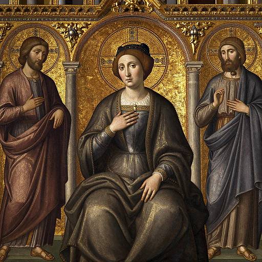 Venetian Noblewoman in Gilded Cathedral Apse