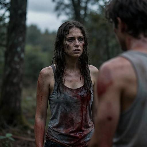 Tense Encounter in a Dark Forest