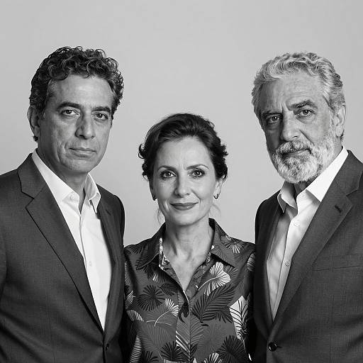 Classic Black and White Group Portrait