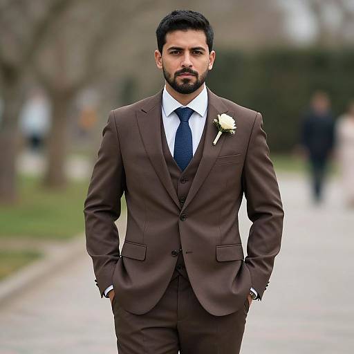 Realistic Groom in Formal Wedding Attire