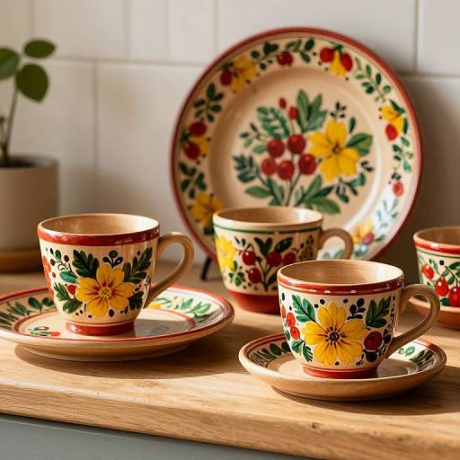 Rustic Kitchen with Hohloma Painted Ware