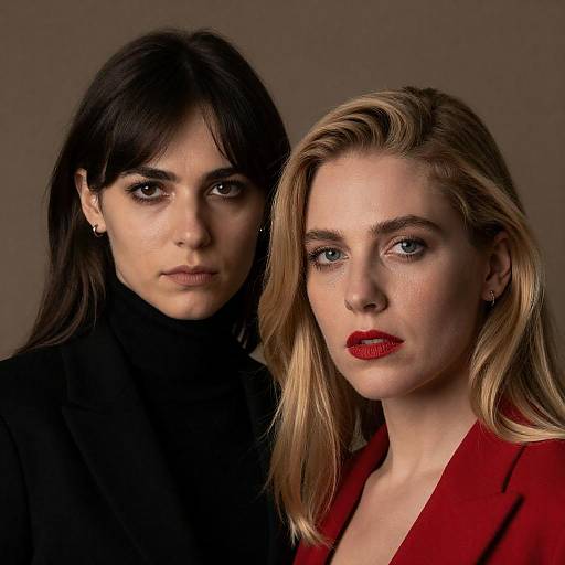 Close-Up Portrait of Two Distinctive Women